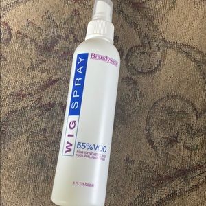 Holding spray for wigs and extensions.